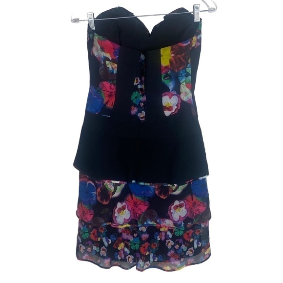 Whimsygoth silk corset floral dress size 6 Karen Mullen - Picture 2 of 8